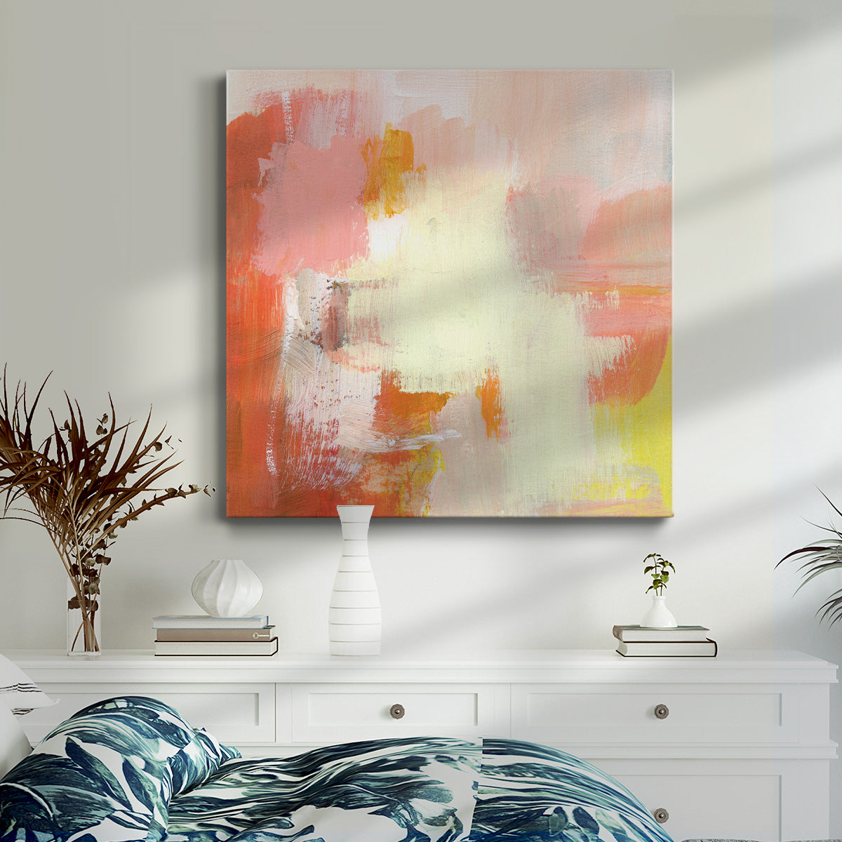 Yellow and Blush III - Canvas Art Print