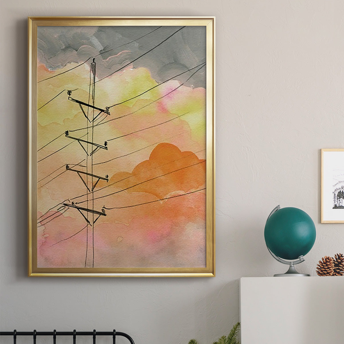 Cloudy Communication I - Modern Framed Canvas Print