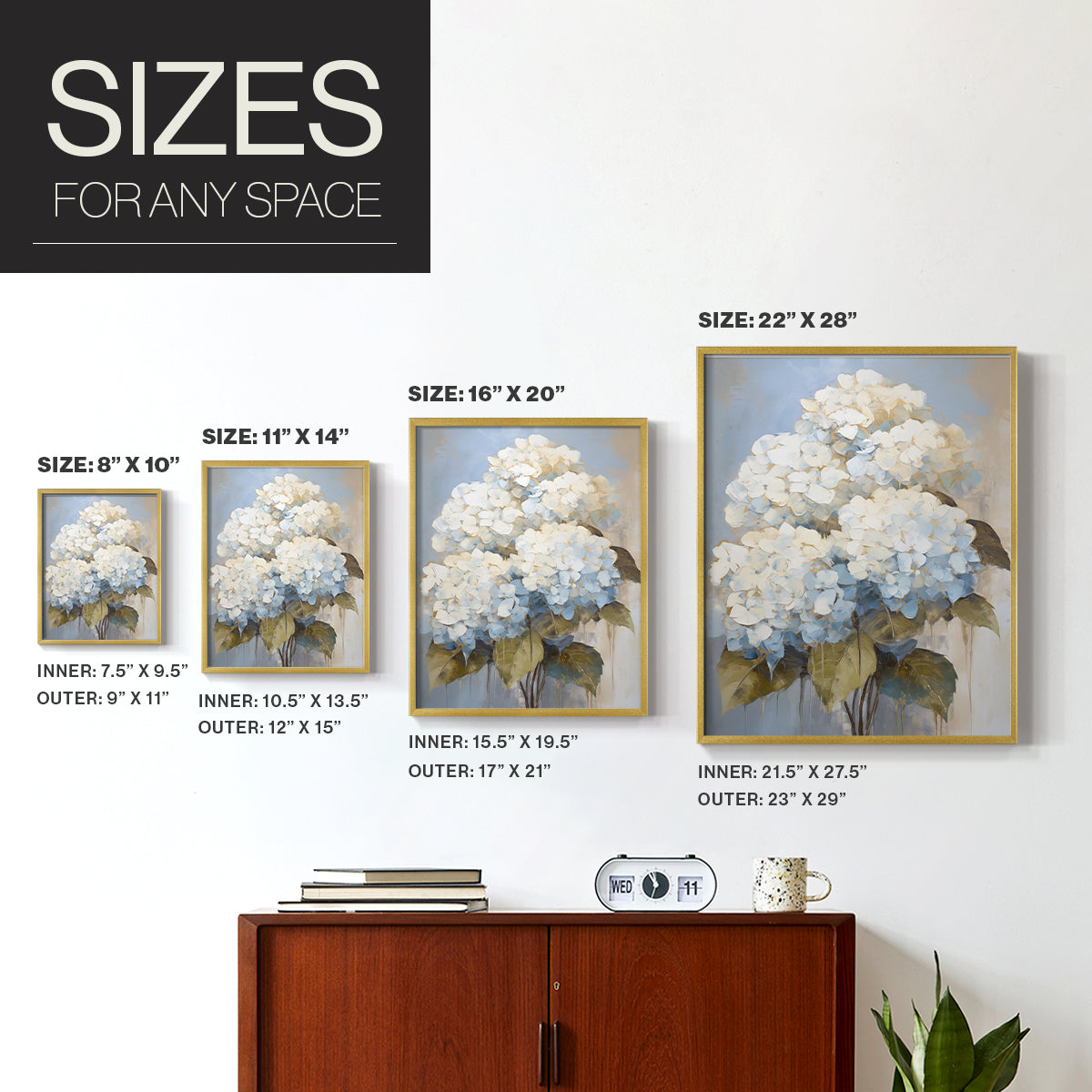 Floral Study Series XLIII - Restickable Framed Art Set