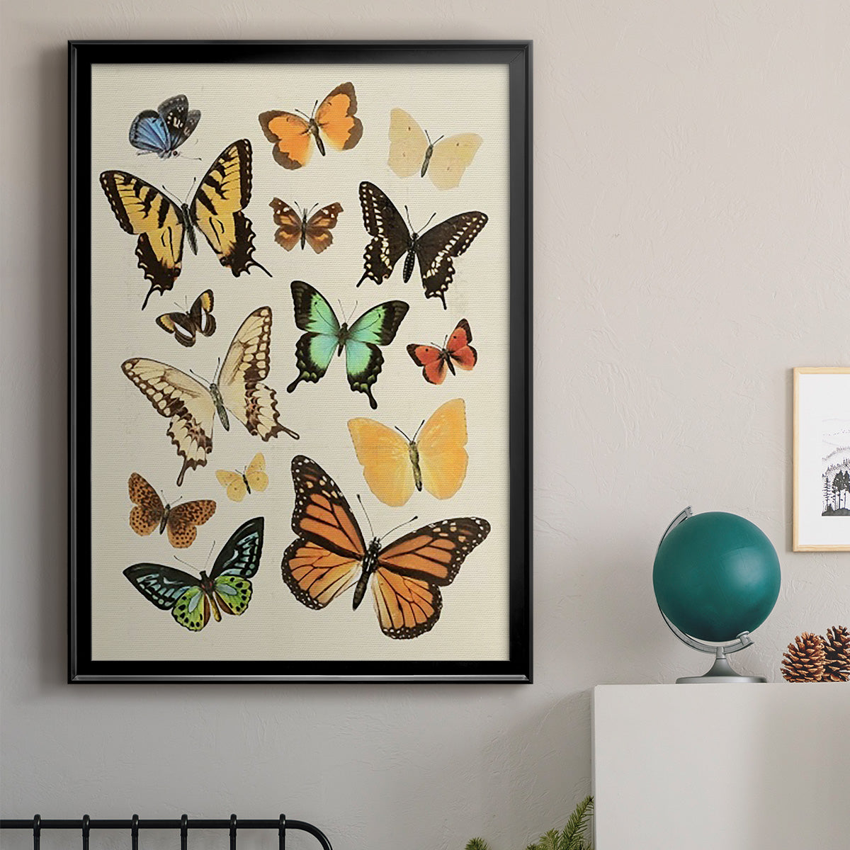 Collected Flutter I - Modern Framed Canvas Print