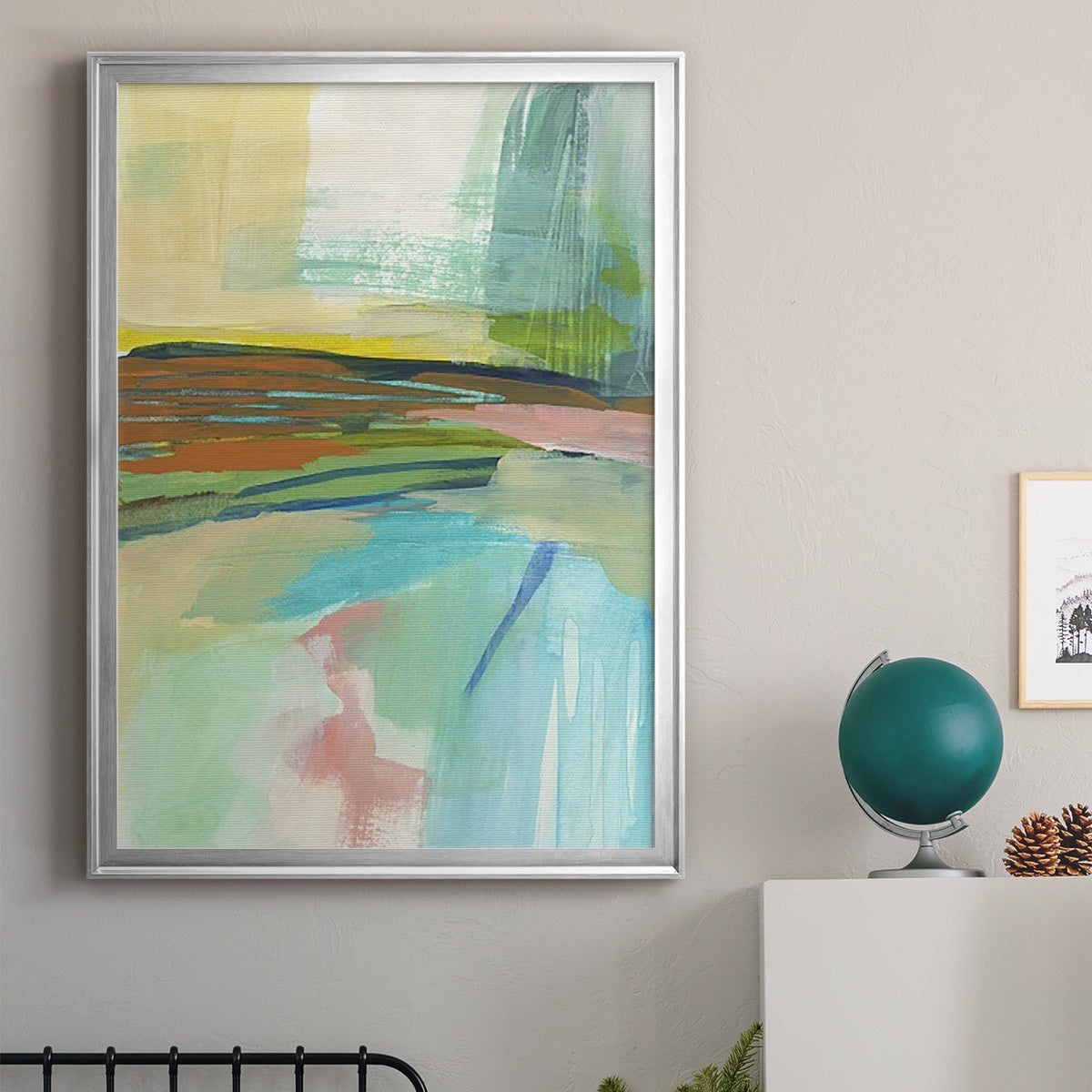 Radiant Horizon IV - Modern Framed Canvas Print