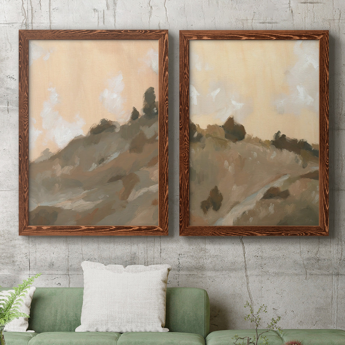 Hillside Walking Path III - Premium Framed Canvas 2 Piece Set - Ready to Hang