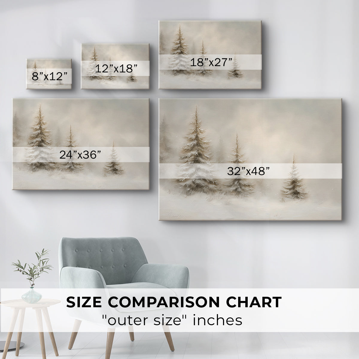 Gilded Fir Carol - Canvas Art Print