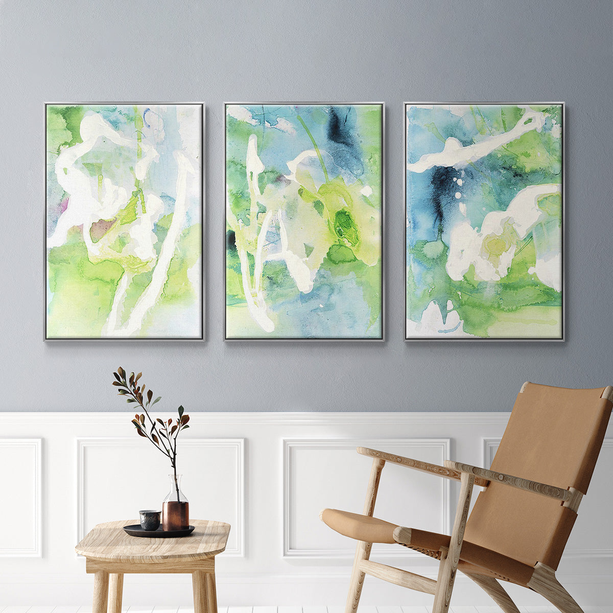 Rising Above I - Framed Premium Gallery Wrapped Canvas L Frame 3 Piece Set - Ready to Hang