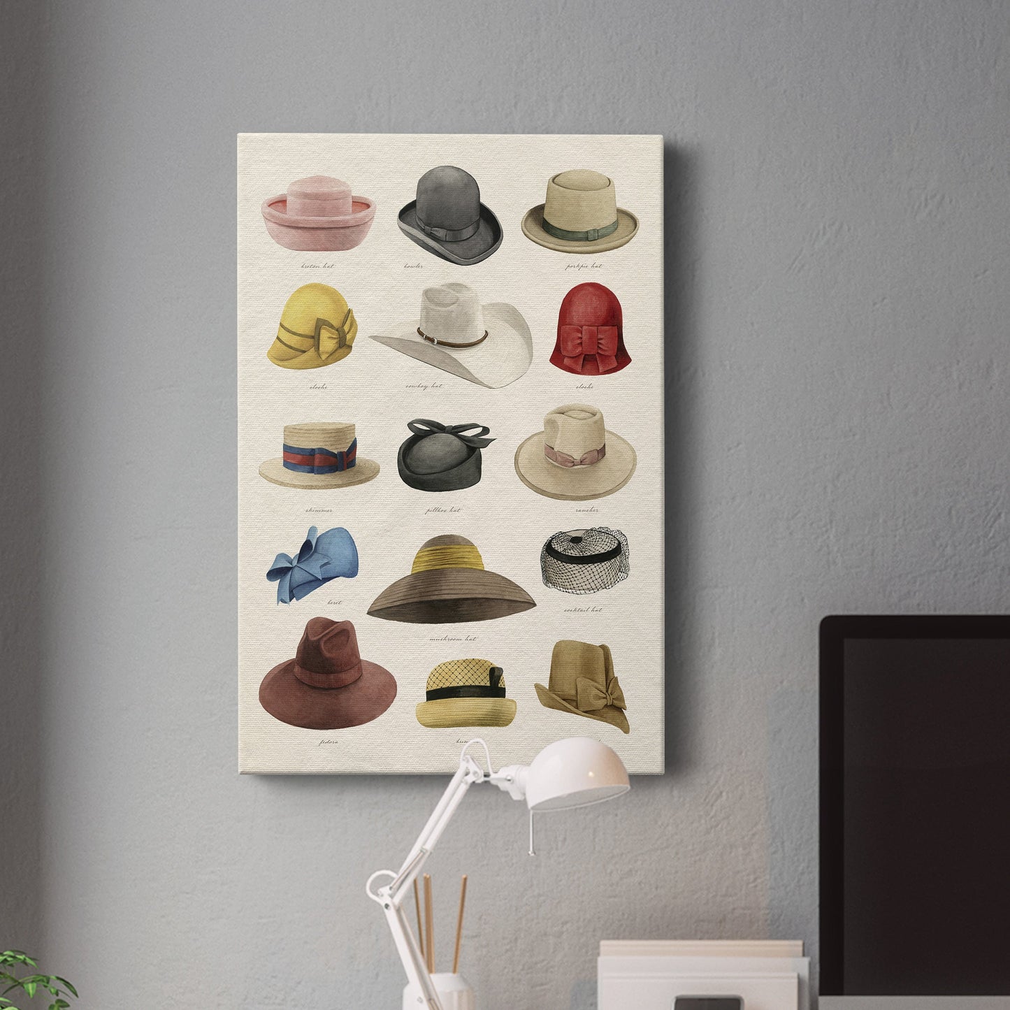 Vintage Hats III Premium Gallery Wrapped Canvas - Ready to Hang