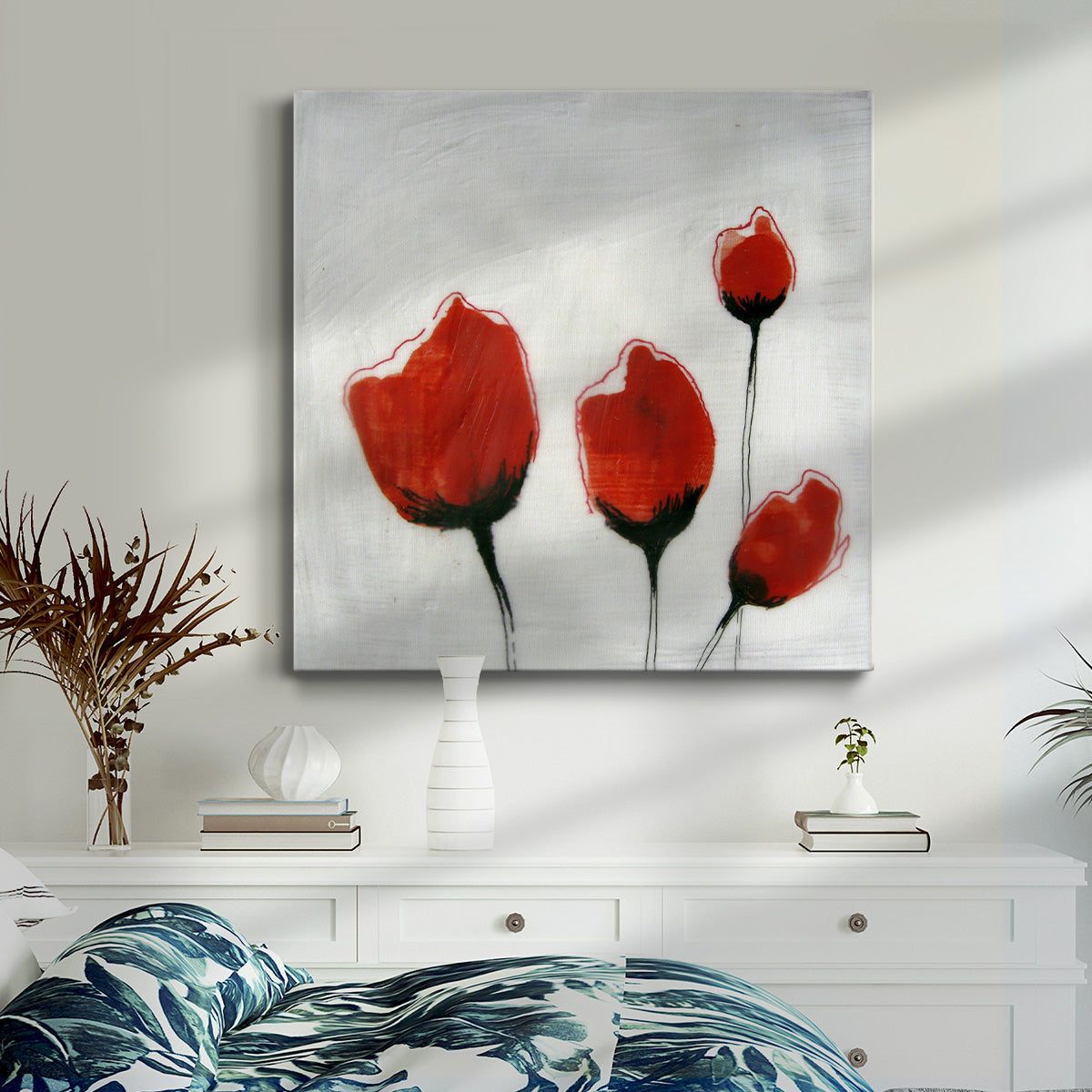 Red Drops V - Canvas Art Print