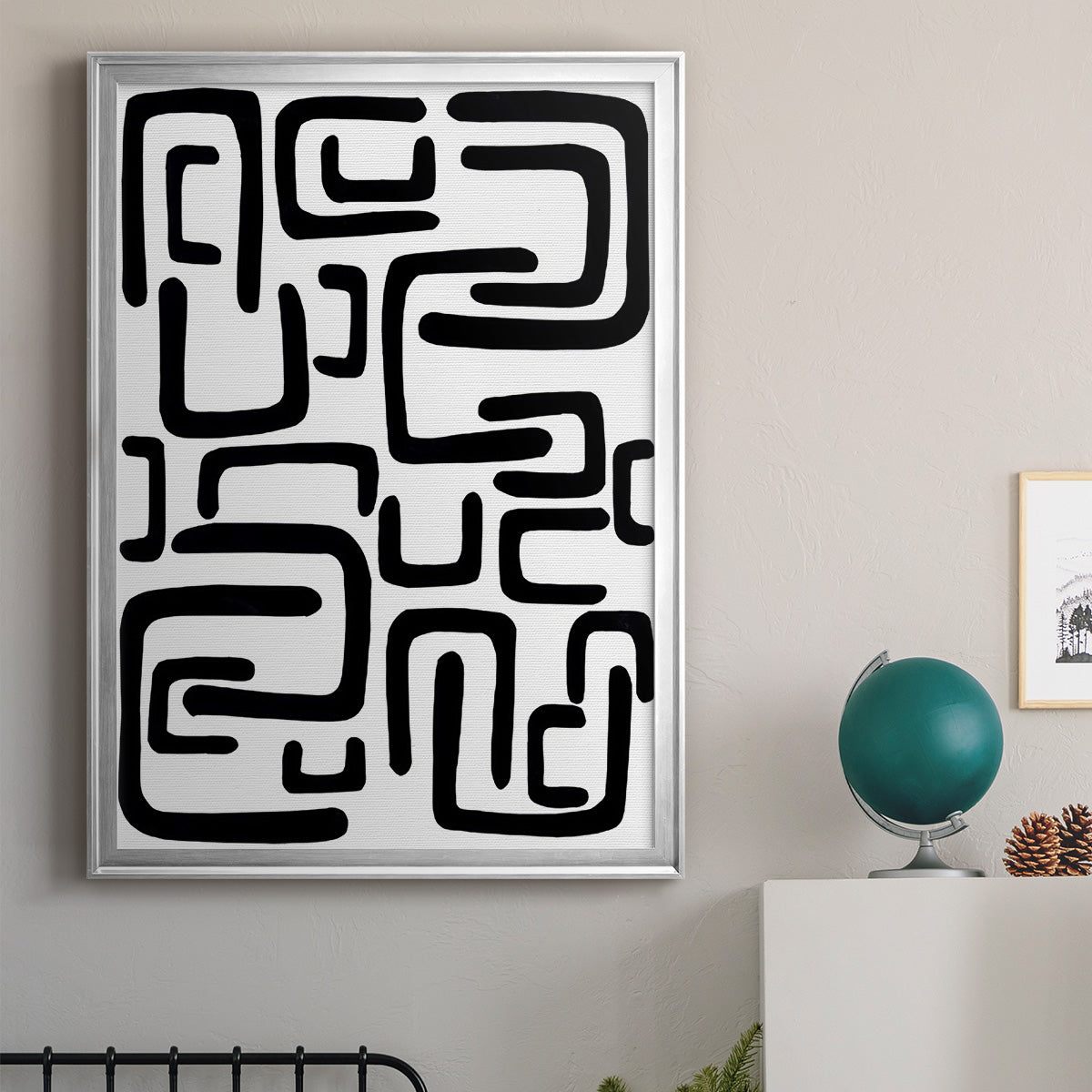 Shuffle II - Modern Framed Canvas Print