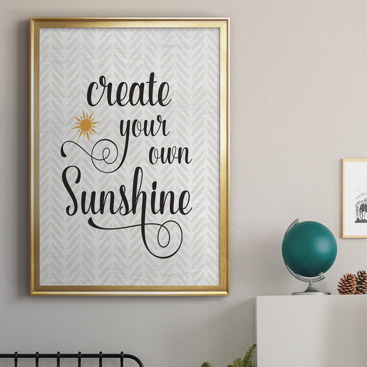Create Your Own Sunshine - Modern Framed Canvas Print