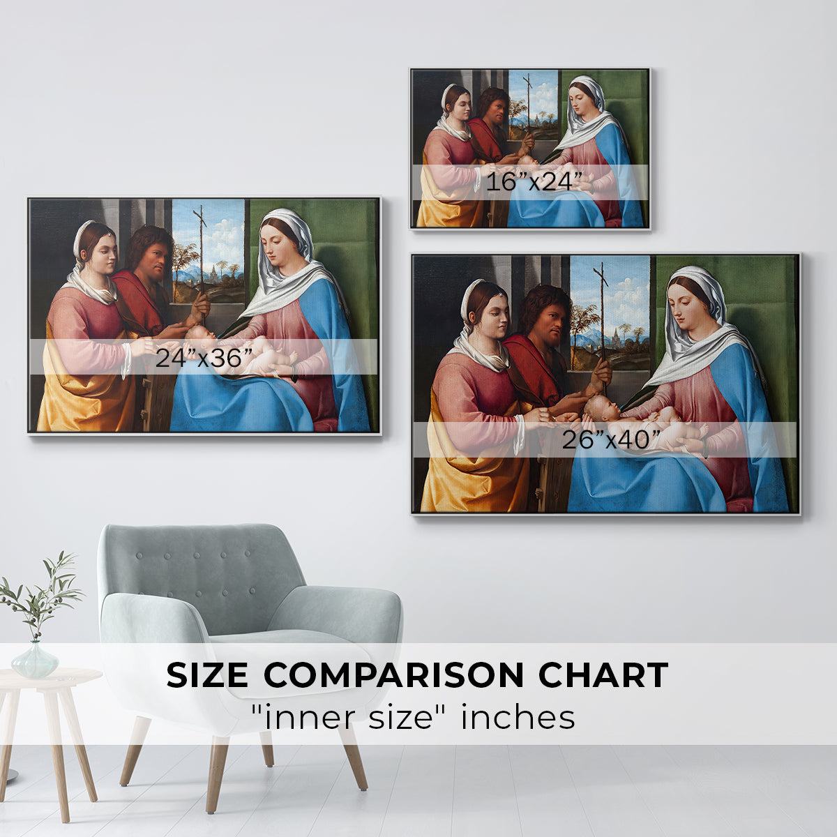 Sacred Conversation, c. 1505 - Floater Framed Canvas Print
