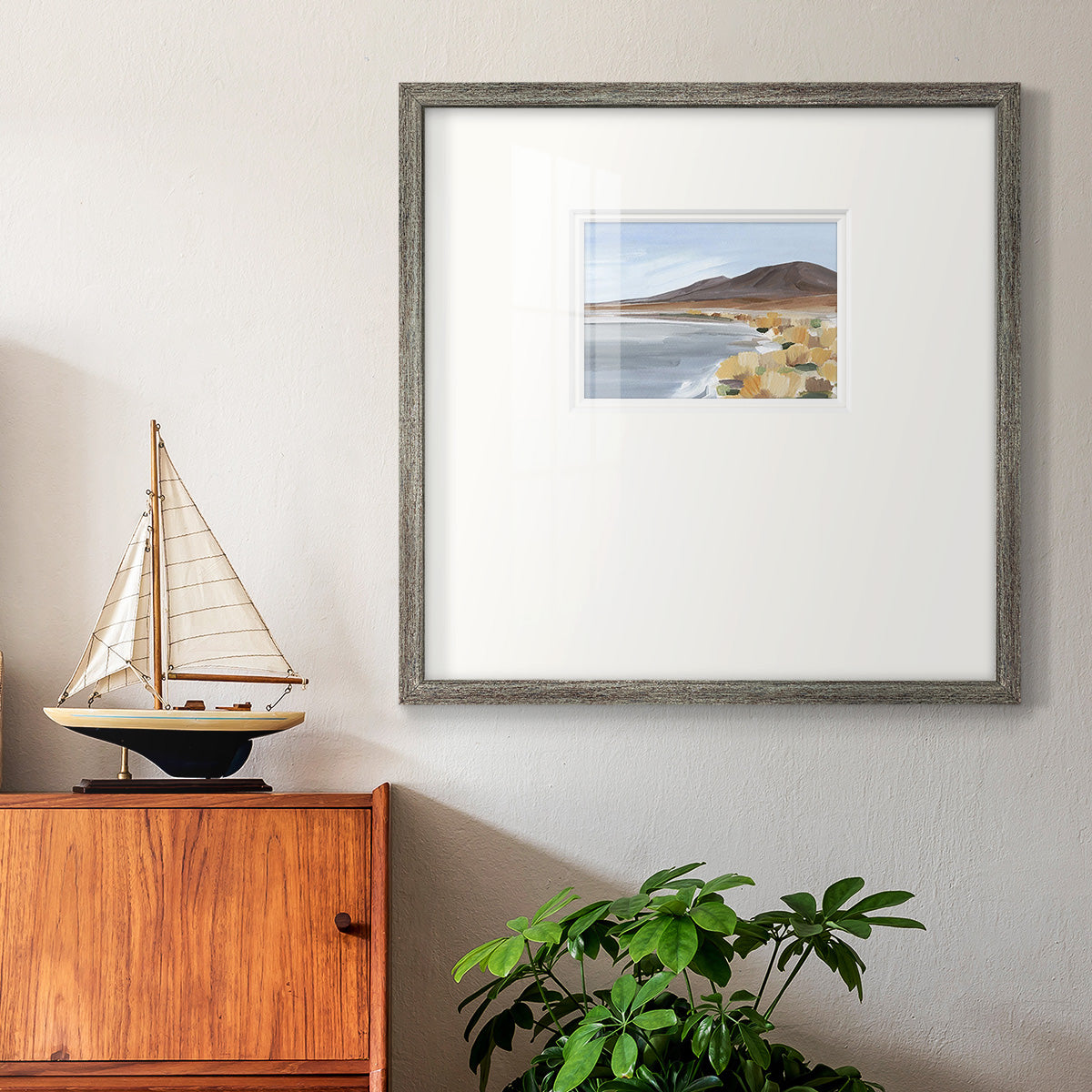 Desert Oasis Study I Premium Framed Print Double Matboard