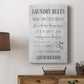 Neutral Laundry Rules Premium Gallery Wrapped Canvas - Ready to Hang