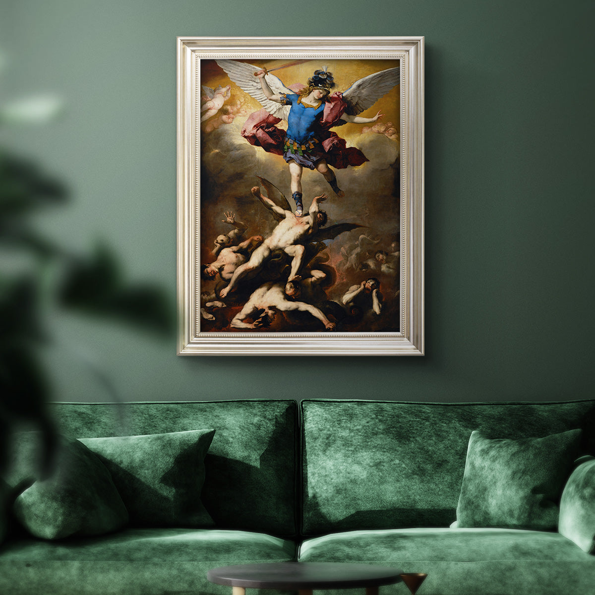 The Fall of the Rebel Angels - Ornate Framed Canvas Print