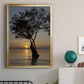 Sunset Silhouette - Modern Framed Canvas Print