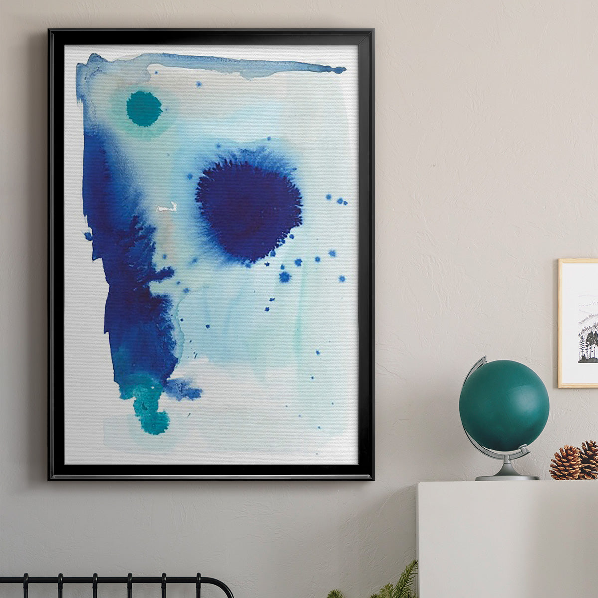 Spare Blue II - Modern Framed Canvas Print