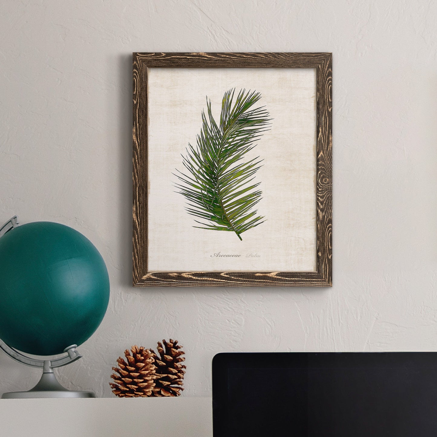 Palm Botanical II - Premium Canvas Framed in Barnwood - Ready to Hang