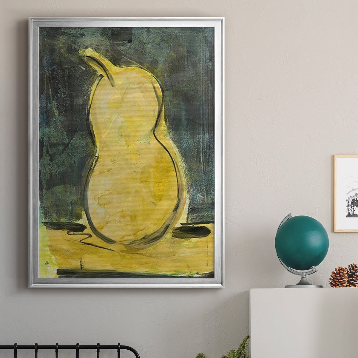 Urban Pear I - Modern Framed Canvas Print