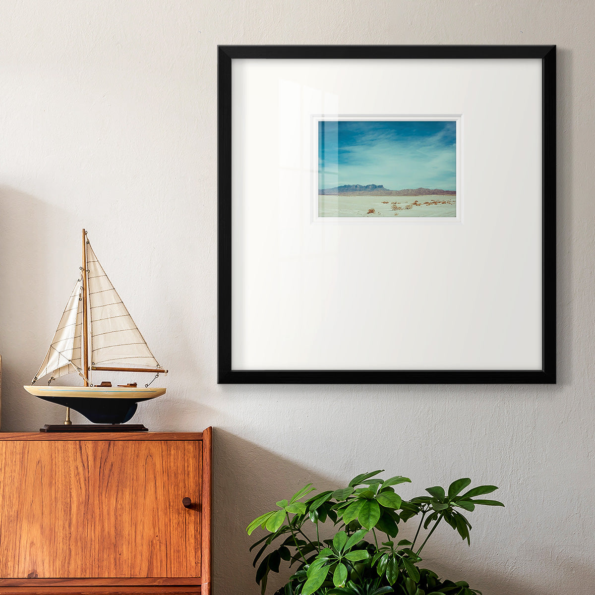 Salt Flat Walk II Premium Framed Print Double Matboard