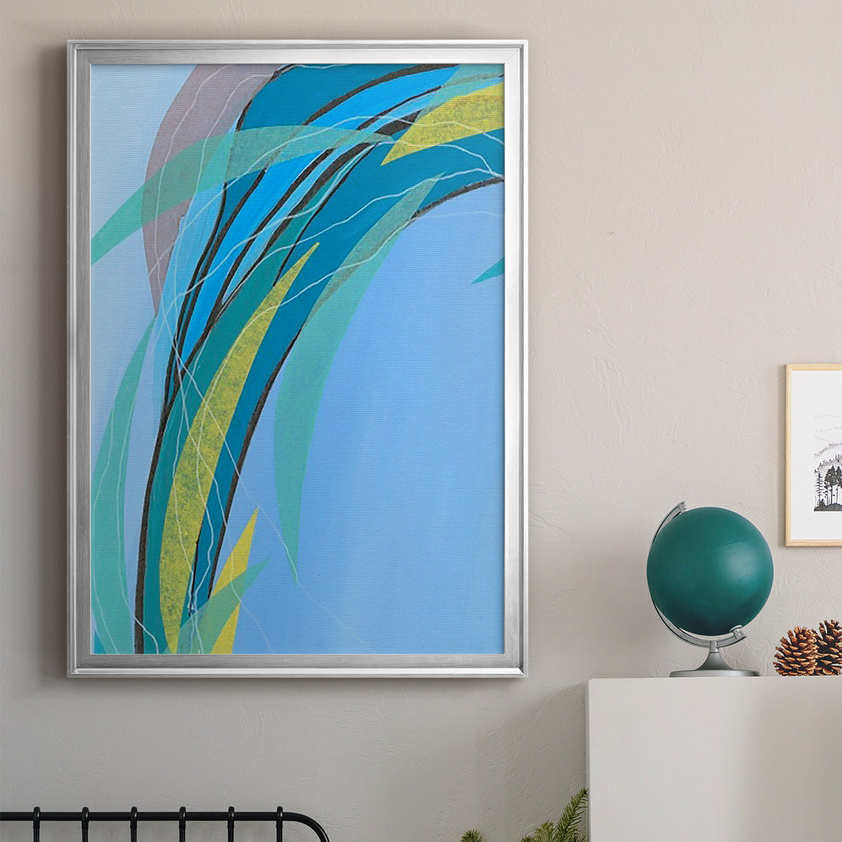 Circulating Flow III - Modern Framed Canvas Print