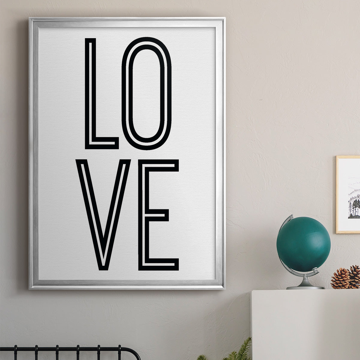 Bold Love II - Modern Framed Canvas Print