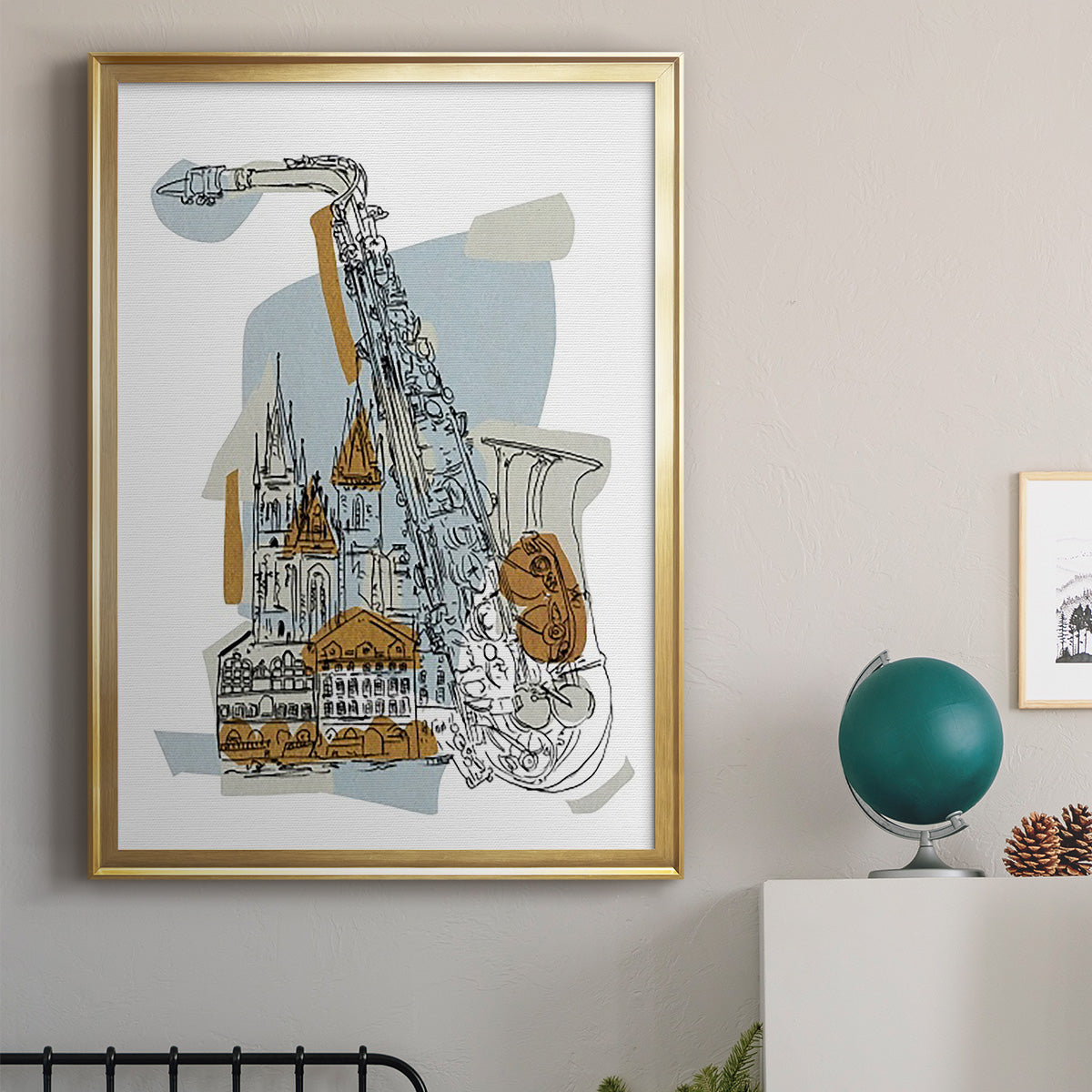 Rehearsal II - Modern Framed Canvas Print