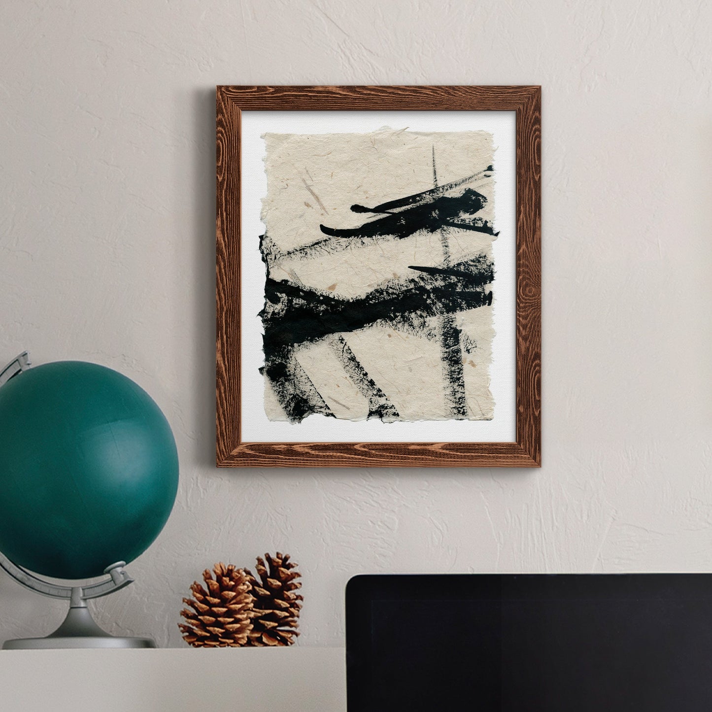 Lines Crossed II - Premium Canvas Framed in Barnwood - Ready to Hang