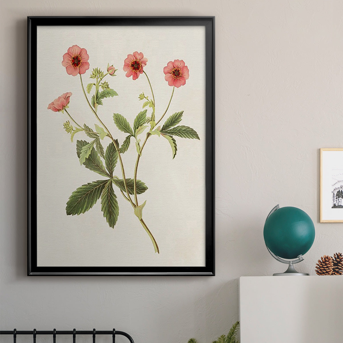 Flowers of the Seasons VIII - Modern Framed Canvas Print