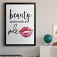 Beauty Starts With A Smile - Modern Framed Canvas Print