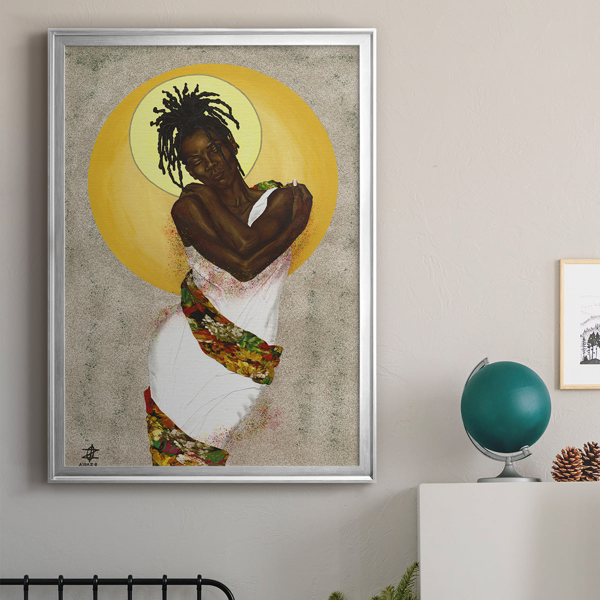 Her Love - Modern Framed Canvas Print