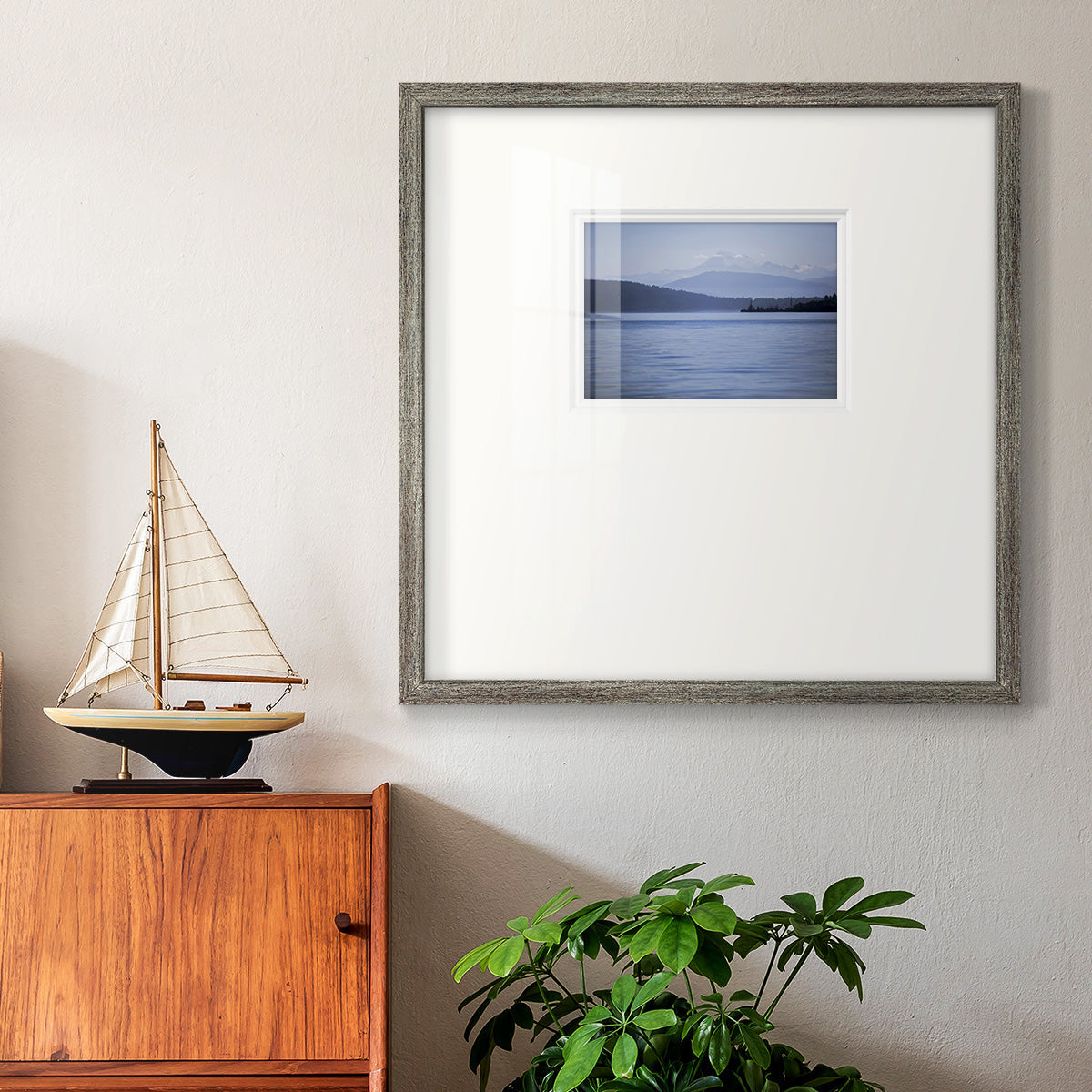 Blue Serenity Premium Framed Print Double Matboard