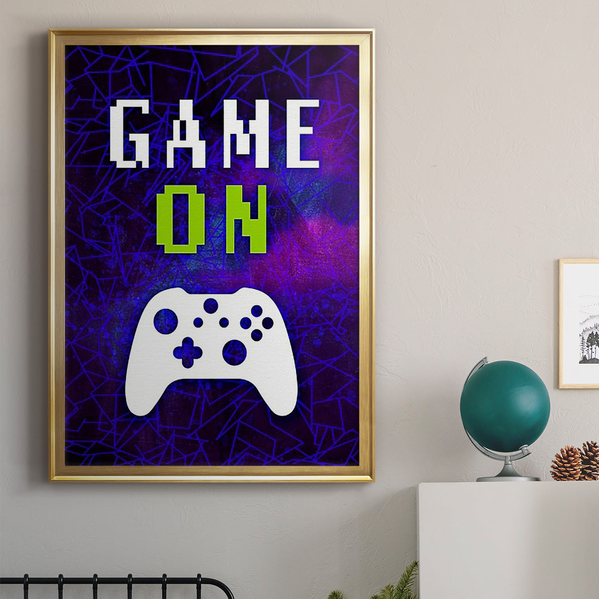 It's Game On II - Modern Framed Canvas Print