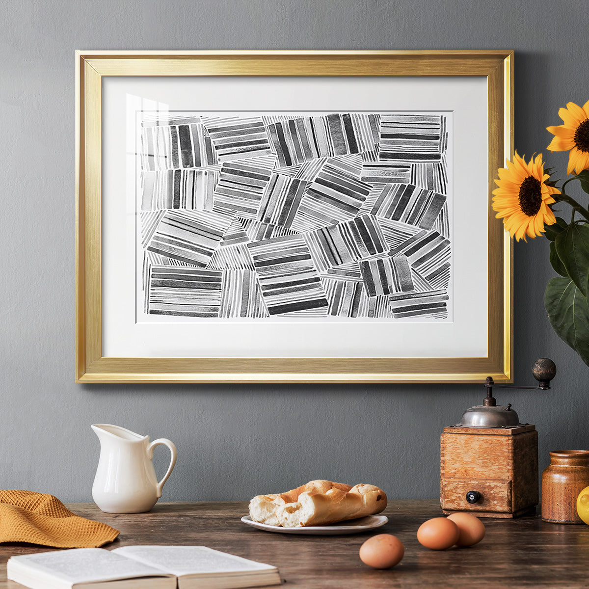 Quilted Pattern III - Modern Framed Art Print