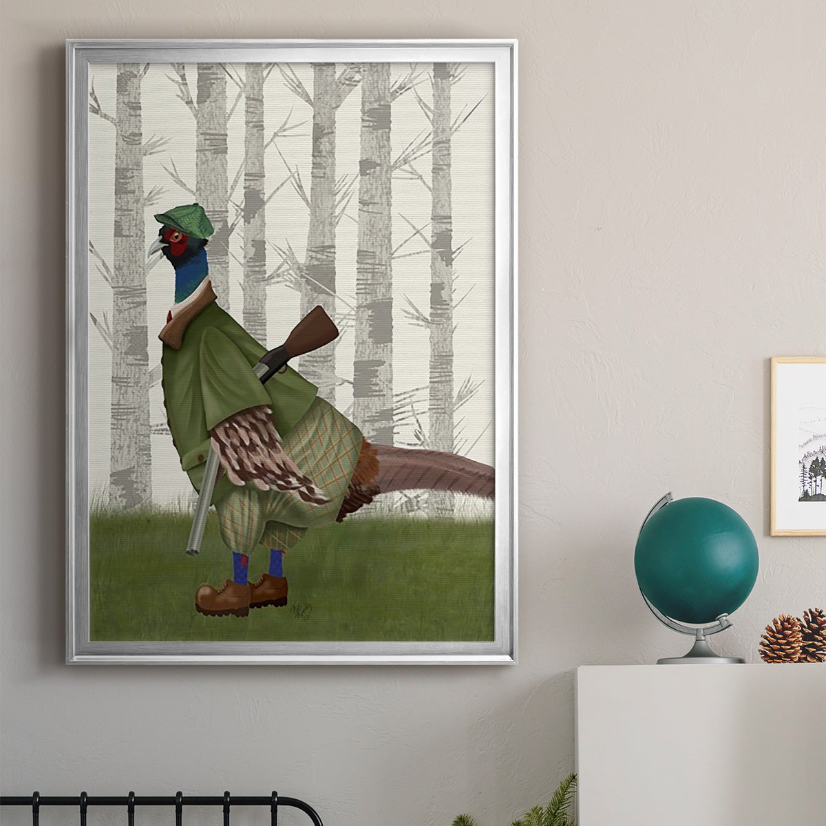 Pheasant Shooting Party 1 - Modern Framed Canvas Print