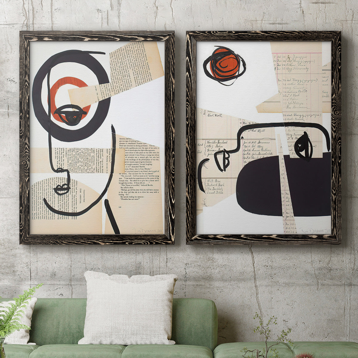 Faces of A Century I - Premium Framed Canvas 2 Piece Set - Ready to Hang