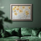 Impressionist poppy floral watercolor painting in an ornate vintage silver frame displayed in a dark-toned interior setting.