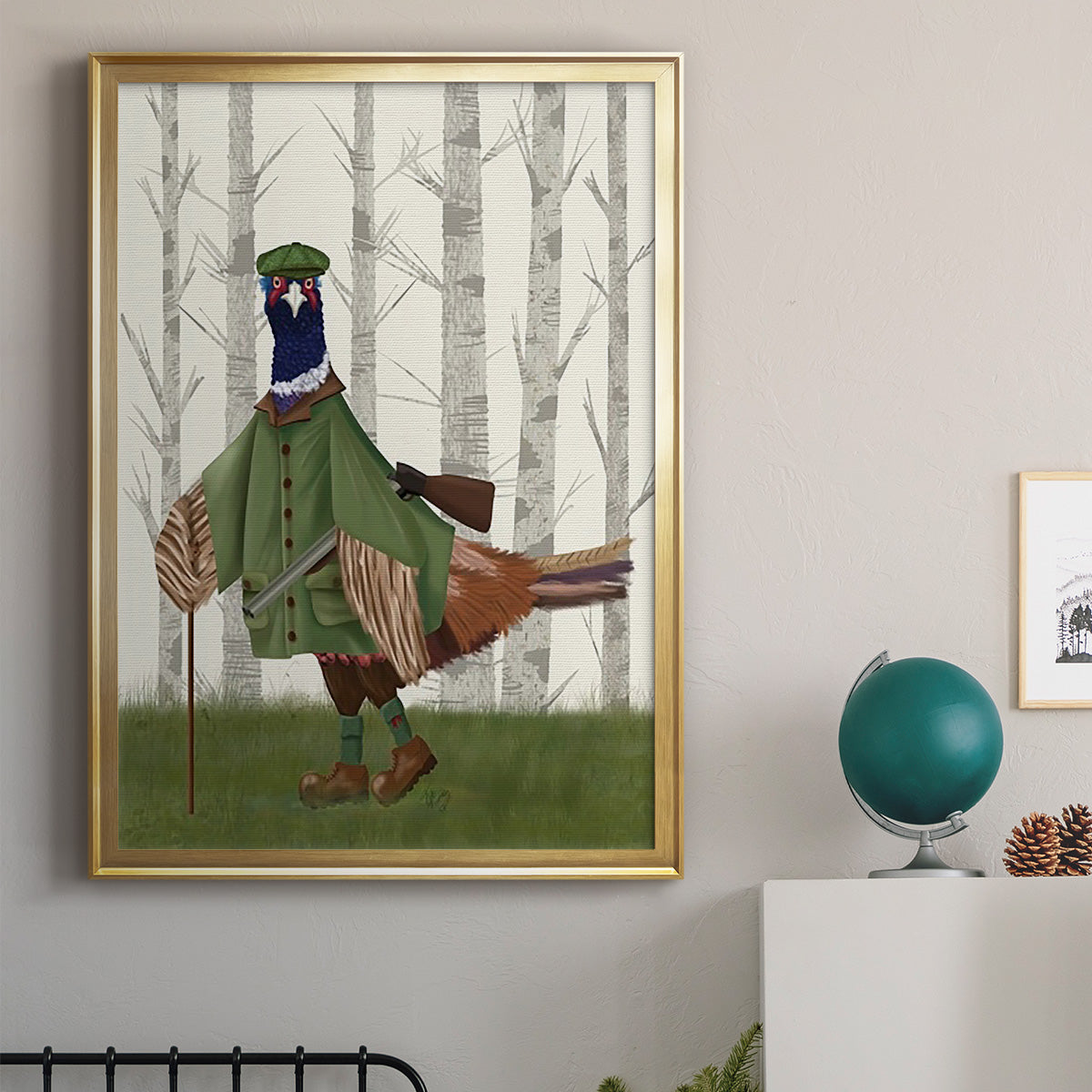 Pheasant Shooting Party 6 - Modern Framed Canvas Print