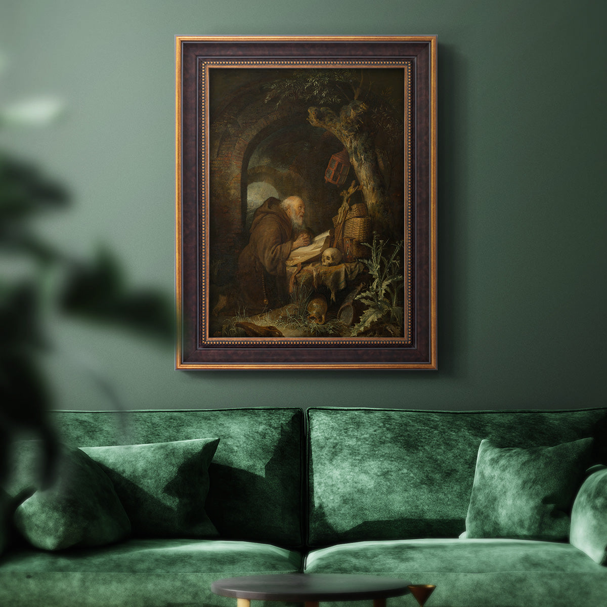The Hermit, 1670 - Ornate Framed Canvas Print
