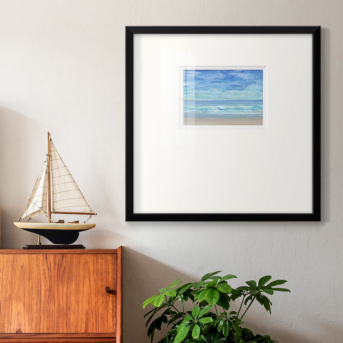 Rolling Surf I Premium Framed Print Double Matboard