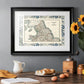 Bordered Map of England & Wales Premium Framed Print - Ready to Hang