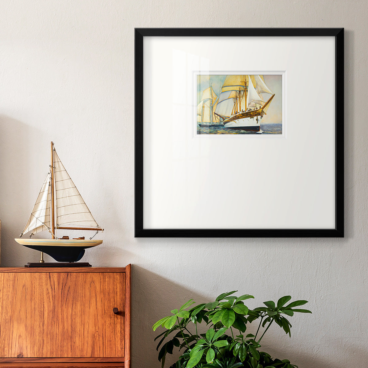 Golden Sailv IV Premium Framed Print Double Matboard