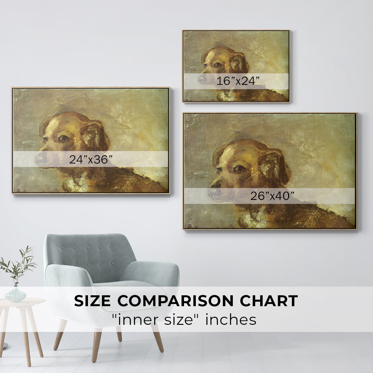 Cliper, the Artist's Dog, 1895 - Floater Framed Canvas Print