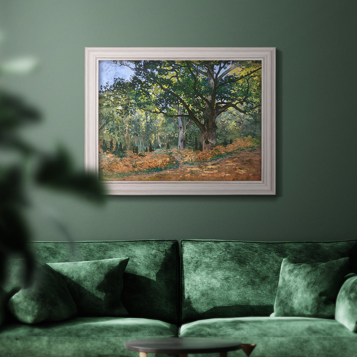 The Bodmer Oak, Fontainebleau Forest - Ornate Framed Canvas Print