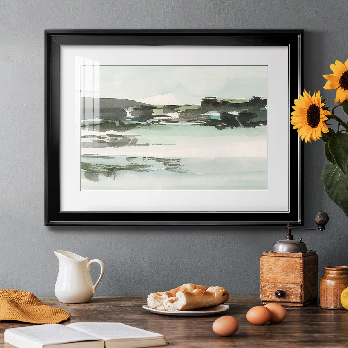 Turquoise Marsh II - Modern Framed Art Print