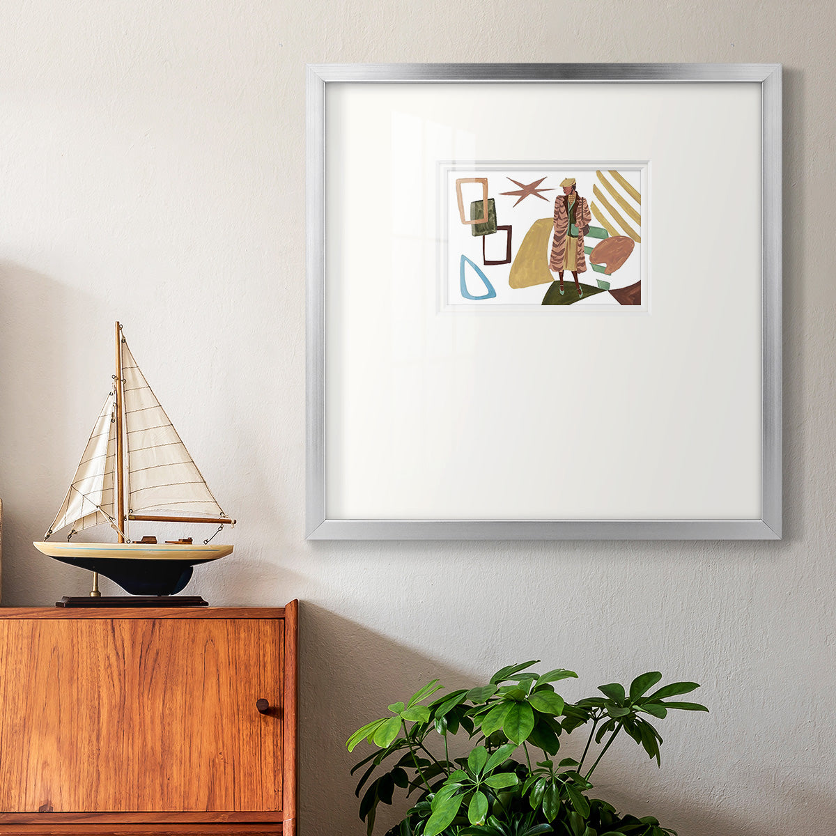 Vintage Vibes I Premium Framed Print Double Matboard