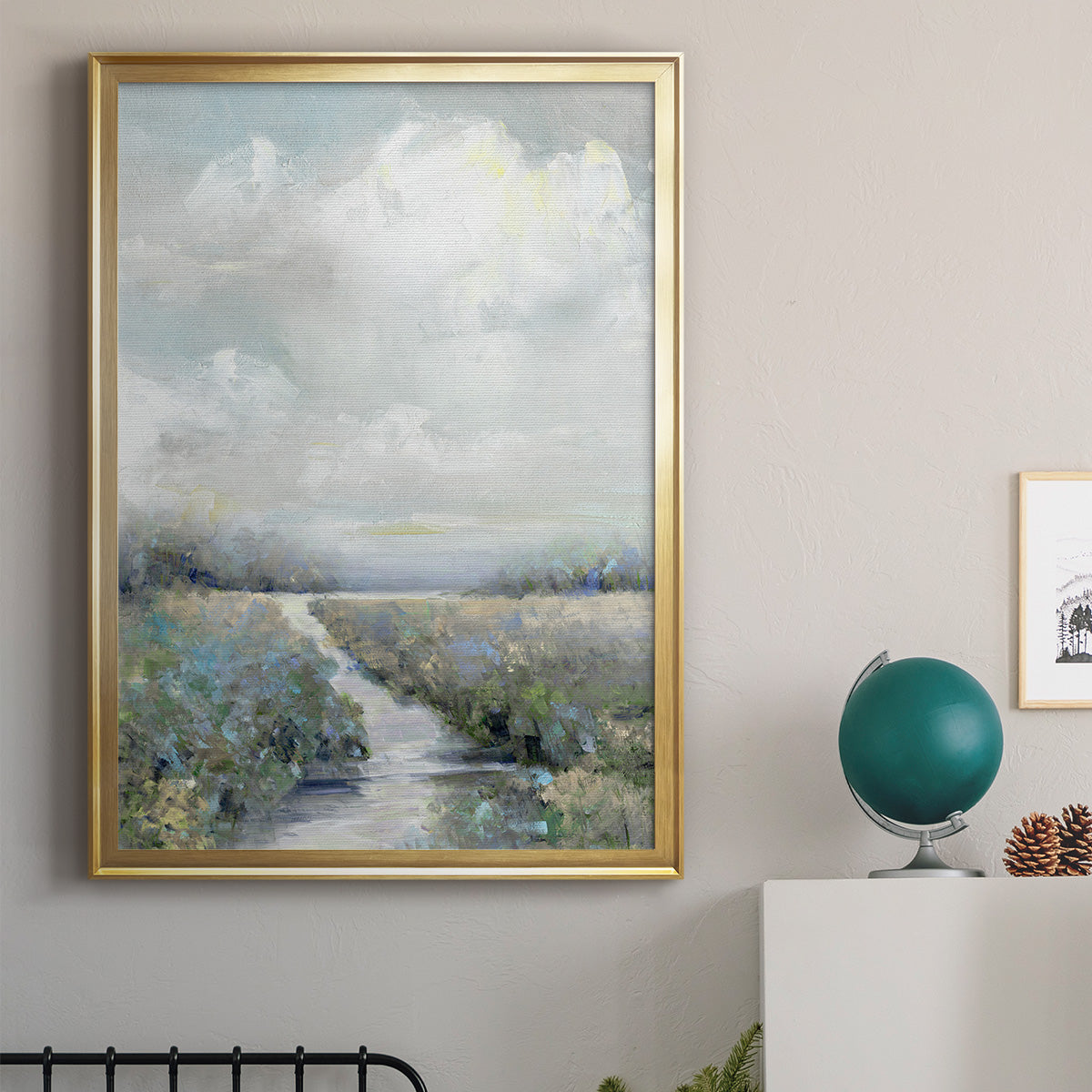 Peninsula Path - Modern Framed Canvas Print