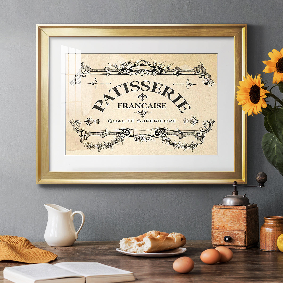 Antique French Label I - Modern Framed Art Print