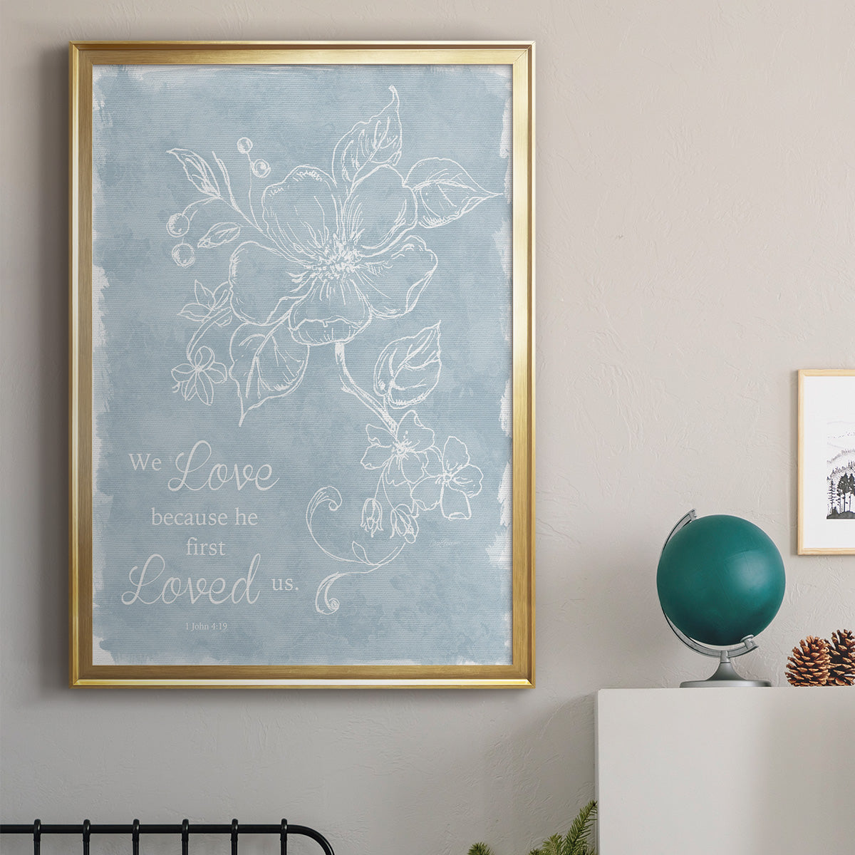 Loved Us First - Modern Framed Canvas Print