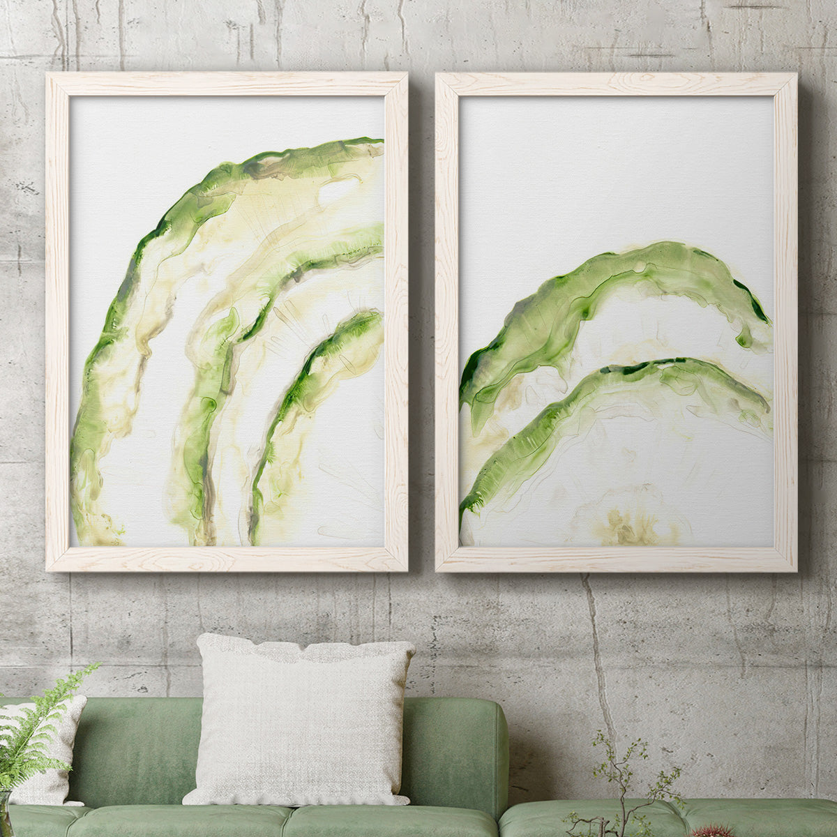 Lichen Halo I - Premium Framed Canvas 2 Piece Set - Ready to Hang