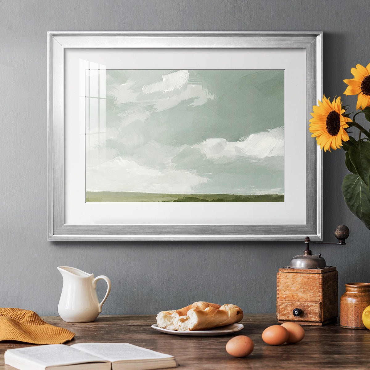 Gray Stone Sky II - Modern Framed Art Print