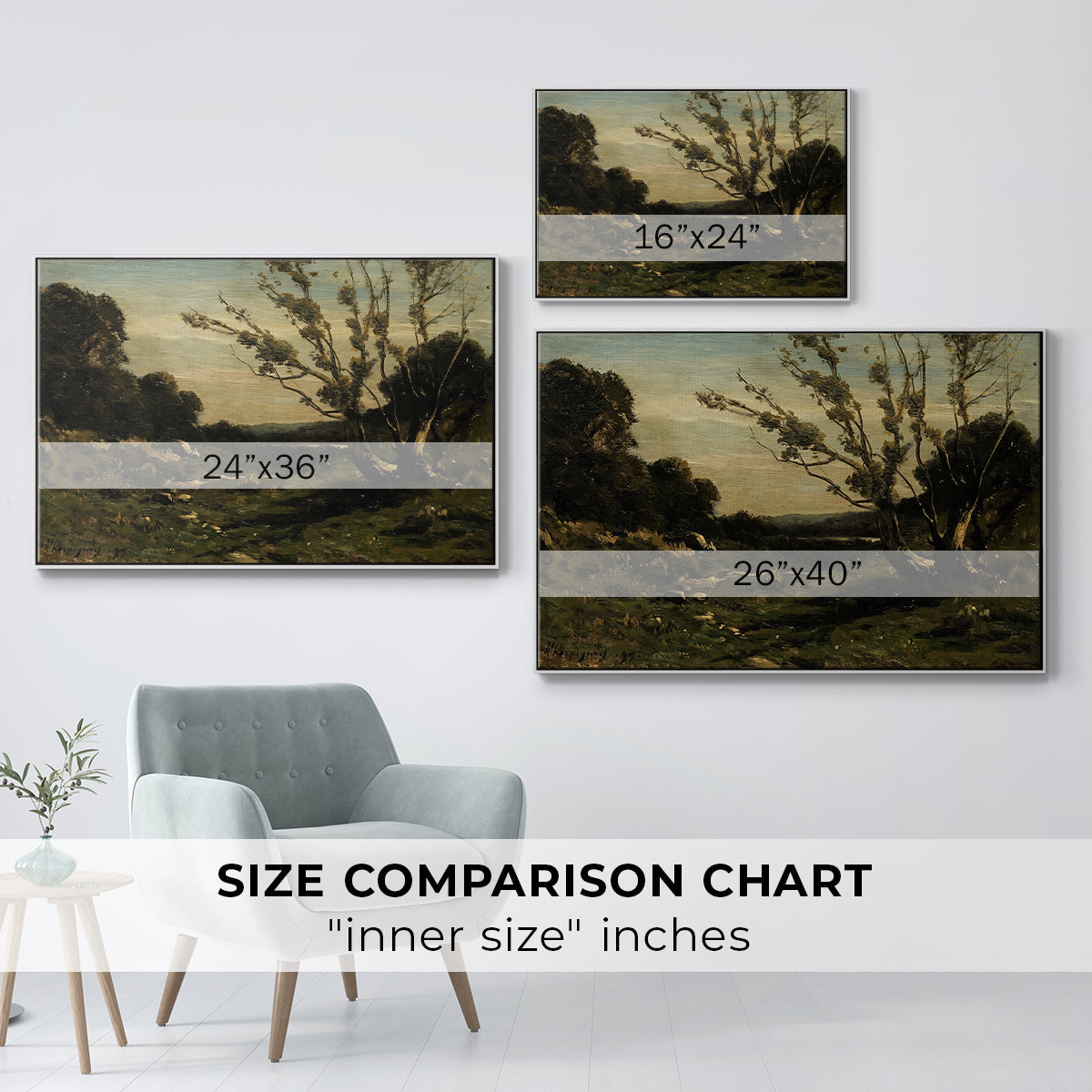 Morning in the Nievre, 1877 - Floater Framed Canvas Print