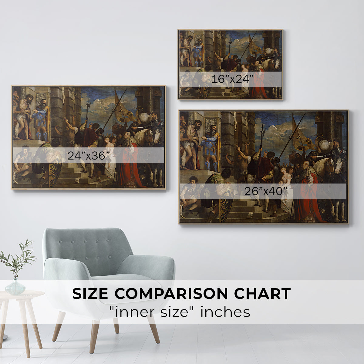 Ecce Homo, c. 1543 - Floater Framed Canvas Print